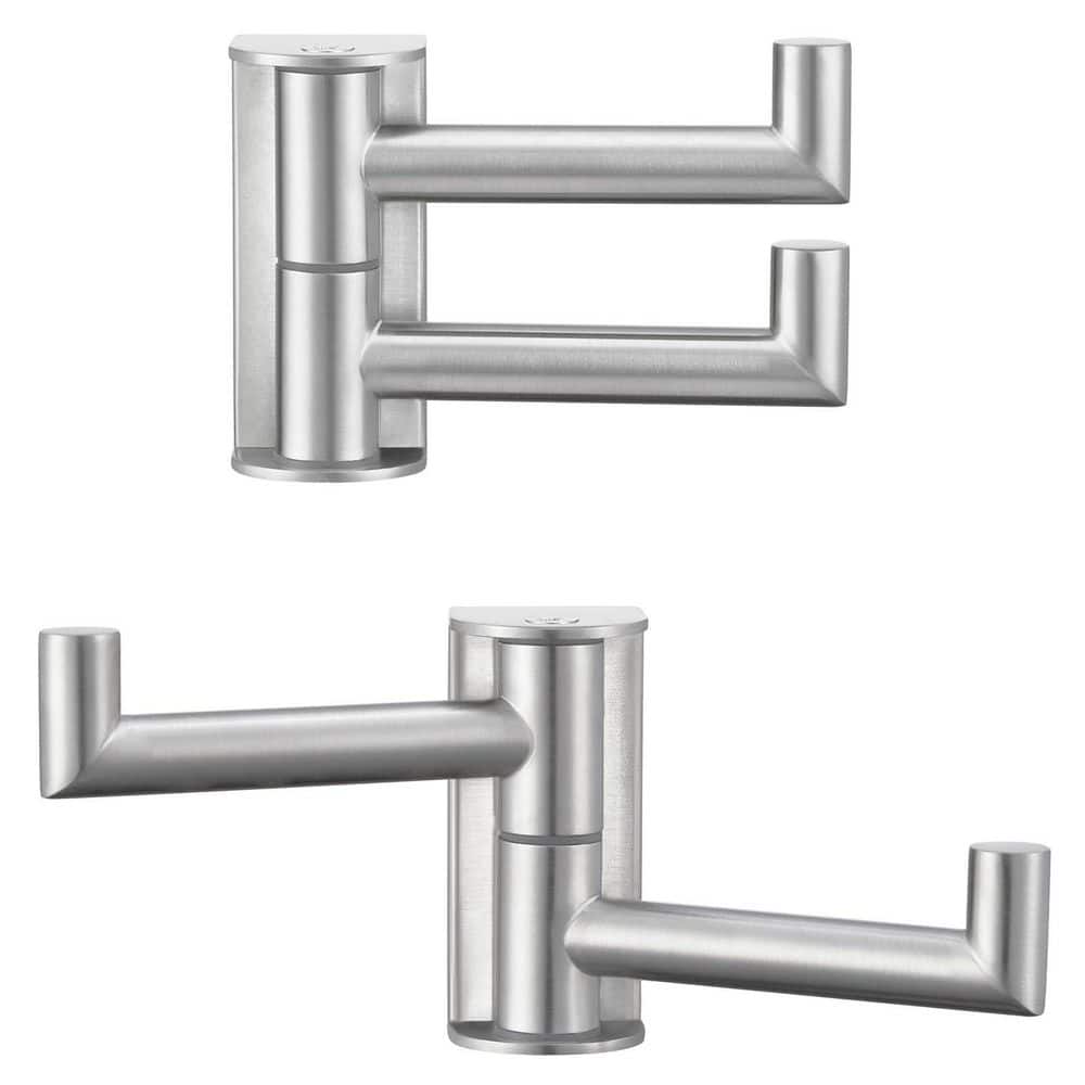 2 Pack Swivel Double Towel Hook in Brushed Nickel 304 Stainless Steel Wall Mounted for Bathroom Bedroom Kitchen Decor price history on PriceWatchPro
