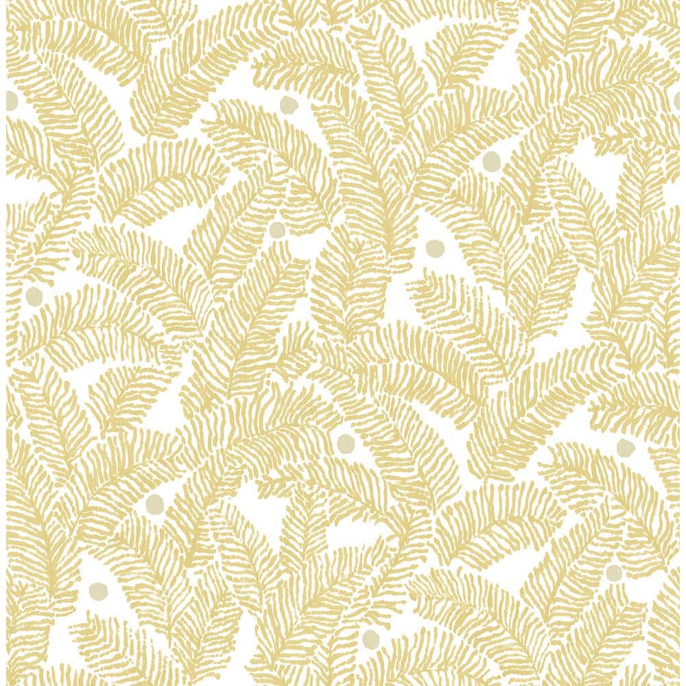 A-Street Prints Athina Yellow Fern Paper Strippable Roll (Covers 56.4 sq.  ft.) 2969-26032 - The Home Depot