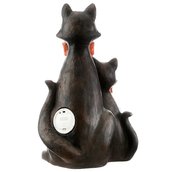 National Tree Company 21 in. Black Cat Trio with LED Lights and