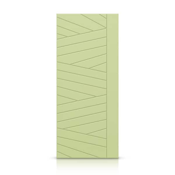 CALHOME 30 in. x 84 in. Hollow Core Sage Green Stained Composite MDF Interior Door Slab