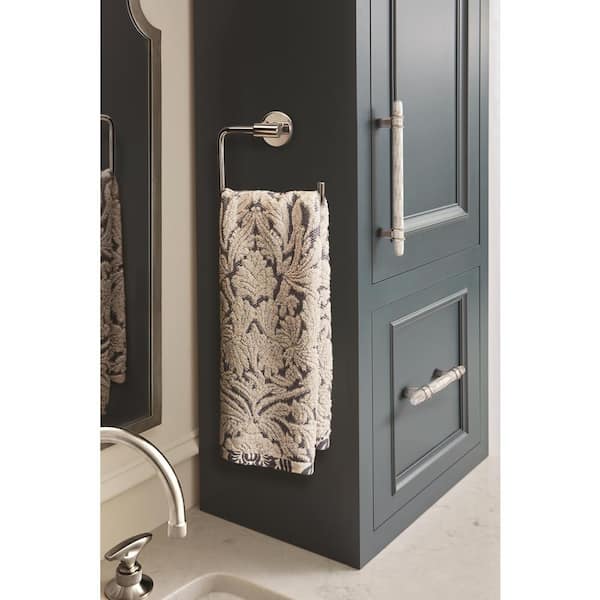 Carrione 3-3/4 in. (96mm) Modern Marble White/Polished Nickel Bar Cabinet Pull