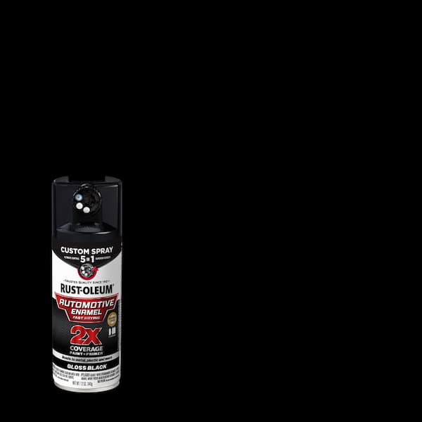12 oz. Acrylic Enamel 2x 5-in-1 Gloss Black Spray Paint (Case of 6)