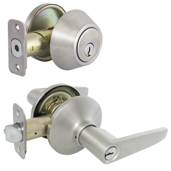 Defiant Olympic Stainless Steel Handle Combo Door Knob Set MG6L1