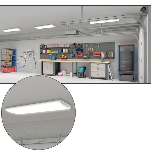 12-Pack 4 ft. 5200 Lumens White LED Wraparound Light Garage Light Shop Light Office Warehouse Lighting 120-277V