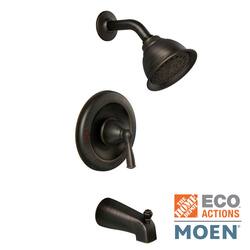 MOEN Banbury Single-Handle 1-Spray 1.75 GPM Tub and Shower Faucet in Mediterranean Bronze (Valve Included)