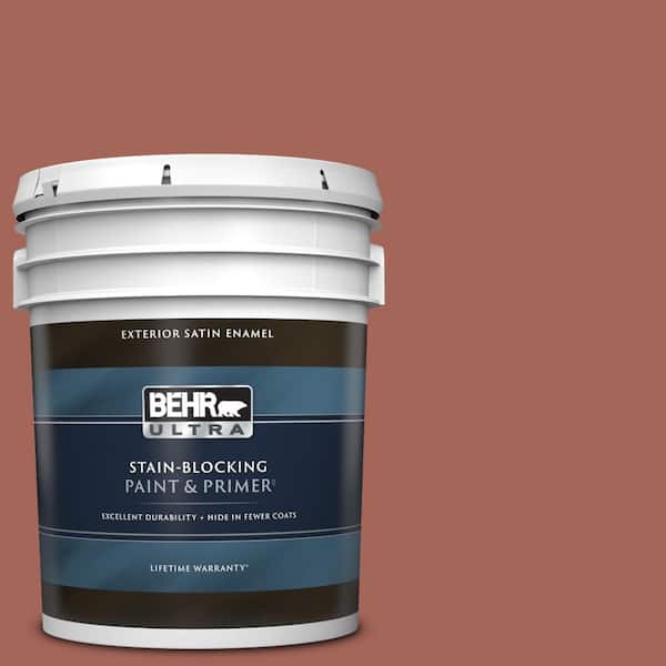 BEHR ULTRA 5 gal. Home Decorators Collection #HDC-CL-08 Sun Baked Earth Satin Enamel Exterior Paint & Primer