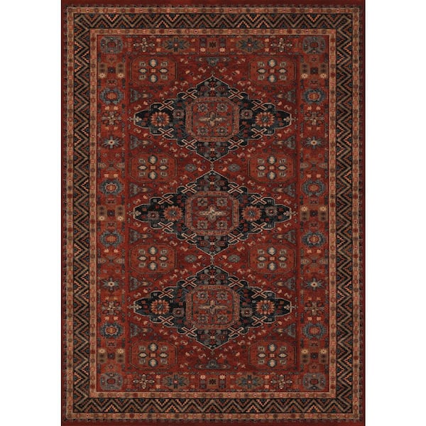 Couristan Old World Classics Kashkai Burgundy 8 ft. x 11 ft. Area Rug