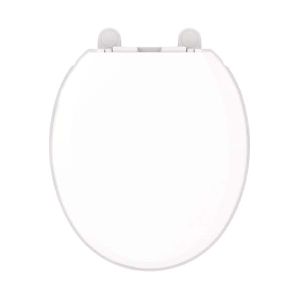 Round Slow Close Front Toilet Seat in White