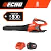 56V 158 MPH 549 CFM Cordless Battery Powered Handheld Leaf Blower with 5.0Ah Battery and Rapid Charger