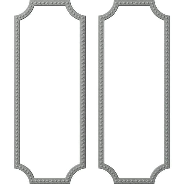 Ekena Millwork 28 in. W x 72 in. H Unfinished Polyurethane Foster Running Coin Panel Moulding Kit (Double Panel)