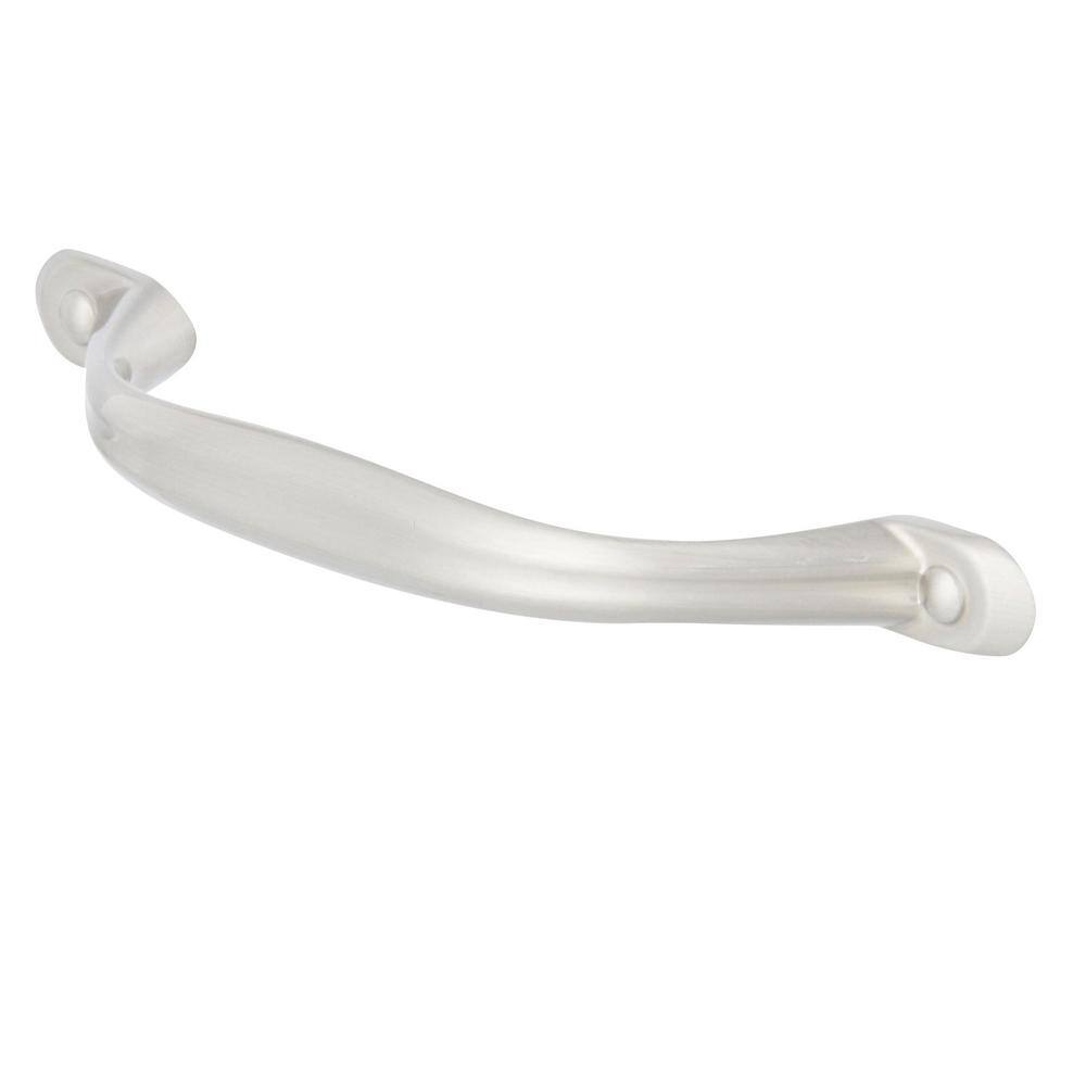 Soft Industrial 3-3/4 in. (96 mm) Satin Nickel Cabinet Pull (10-Pack)