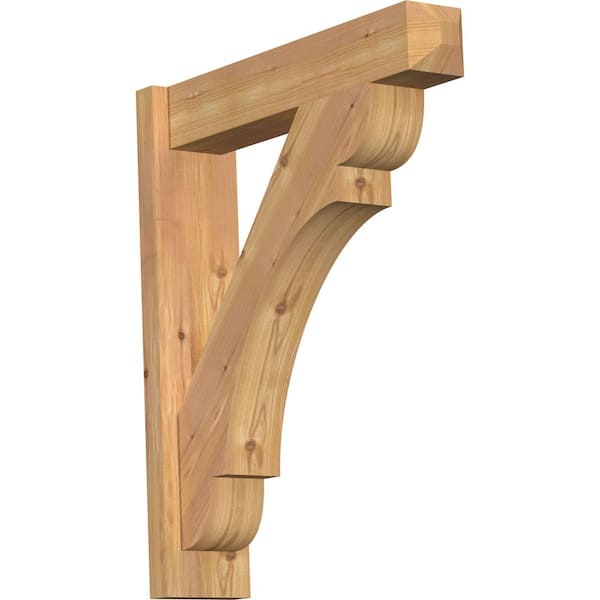 Ekena Millwork 6 in. x 28 in. x 24 in. Western Red Cedar Olympic Craftsman Smooth Outlooker