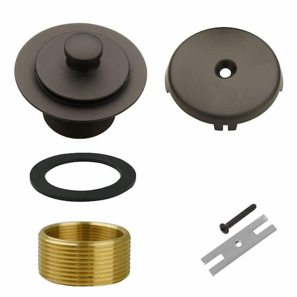 Overflow Adapter Kit Wudkey 1-Piece Tub Drain and Overflow Kit in Oil Rubber Bronze ...