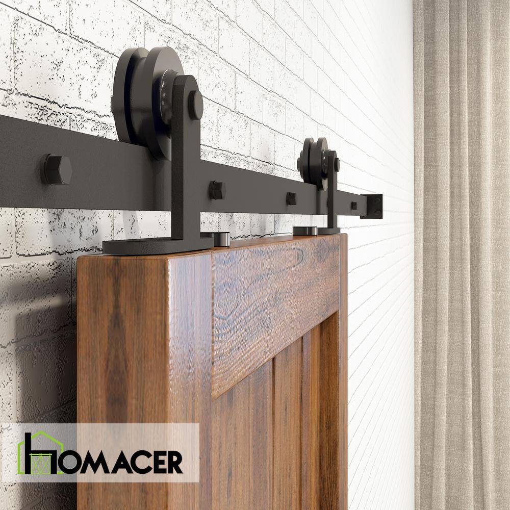 48-inch Black Rustic Sliding Barn Door Hardware Kit