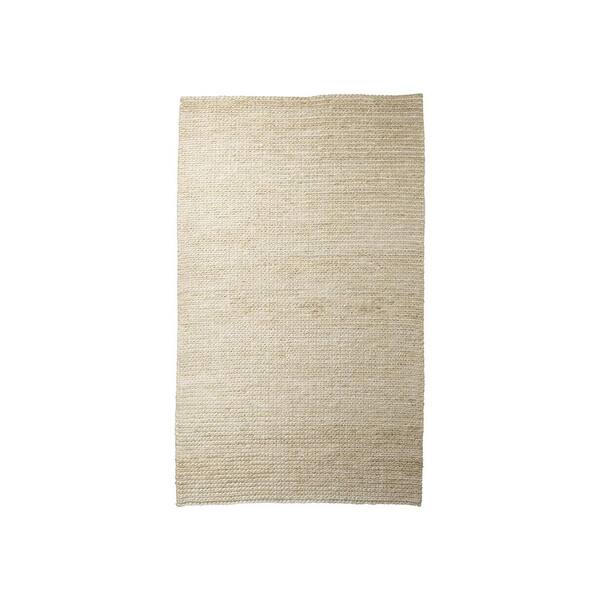 8 ft. x 10 ft. Natural Solid Color Washable Area Rug