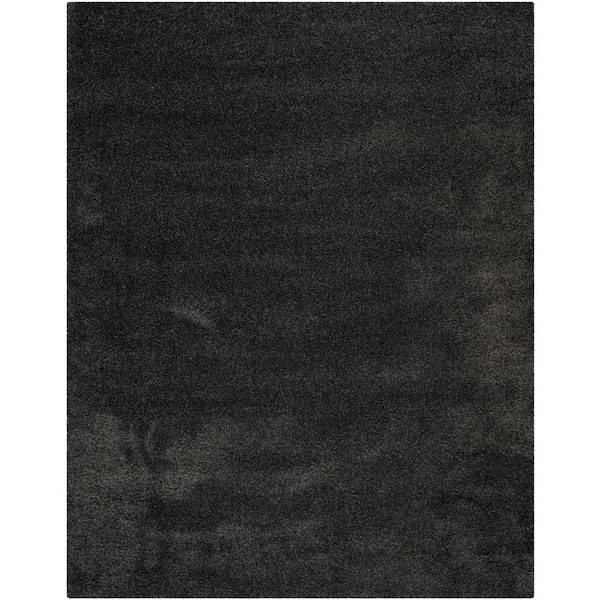 Milan Shag Dark Gray 8 ft. x 10 ft. Solid Flokati Area Rug