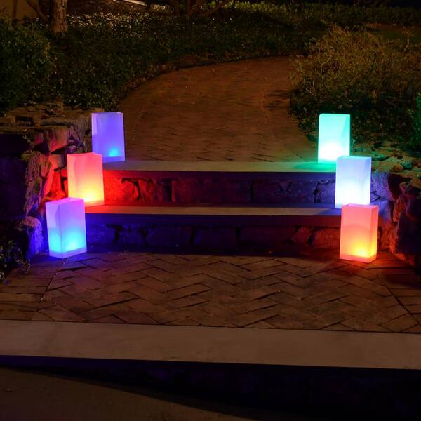 LUMABASE - Battery Operated Luminaria Kit with Timer - Color Changing (6-Count)