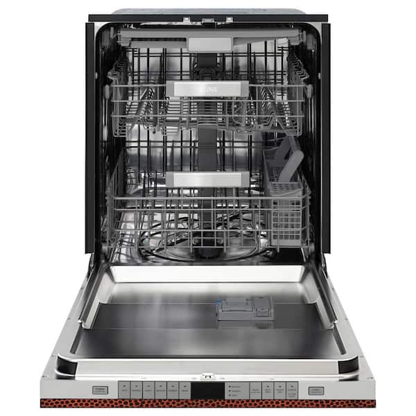 Monument Series 24 in. Top Control 6-Cycle Tall Tub Dishwasher with 3rd Rack in Hand Hammered Copper