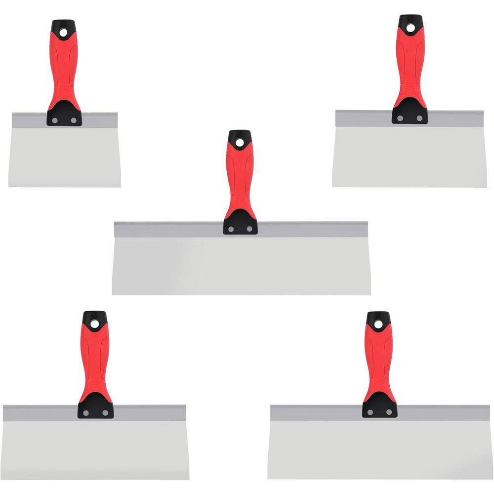 6/8/10/12/14 Stainless Steel Drywall Taping Knives with Nonslip Rubberized Grip Handle 5-Pack price history on PriceWatchPro