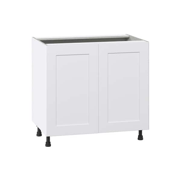 J COLLECTION Wallace Painted Warm White Shaker Assembled Sink Base ...