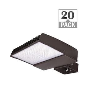 1000-Watt Equivalent 34000-50000 Lumens Bronze Integrated LED Flood Light Adjustable and CCT with Photocell (20-Pack)