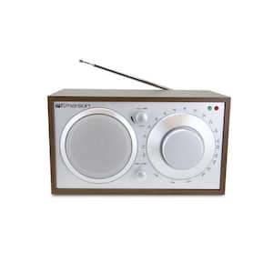 AM/FM Radio with Built-In Speaker and Telescopic Antenna, Brown (ER-7001)
