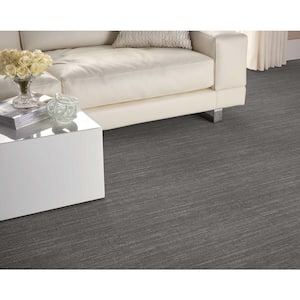 Hypnotic - Slate - Gray 13.2 ft. 29.49 oz. Olefin Pattern Installed Carpet
