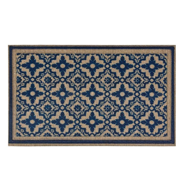 Mohawk Home Inspired Time Navy 18 in. x 30 in. Door Mat