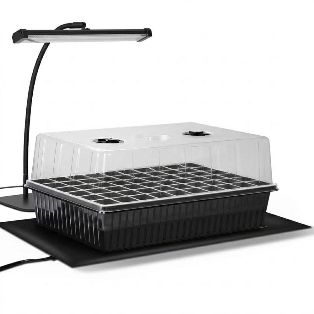 Justincity 60-Cell Self-Watering Seed Starter Kit with Grow Light