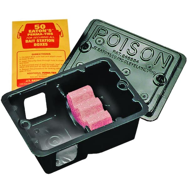 JT Eaton Mouse Sized Plastic Bait Station with Solid Lid (24-Pack)