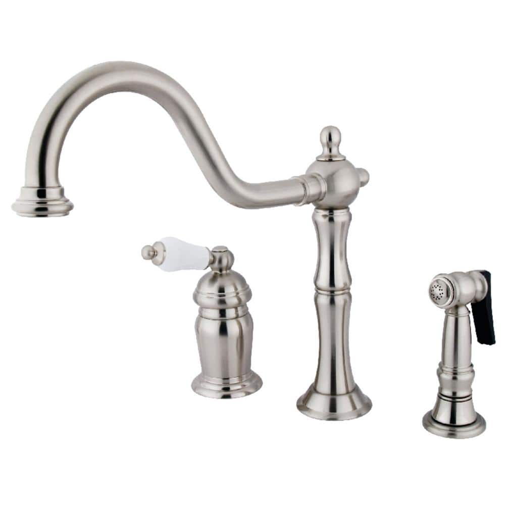 Kingston Brass Heritage SingleHandle Standard Kitchen Faucet with Side