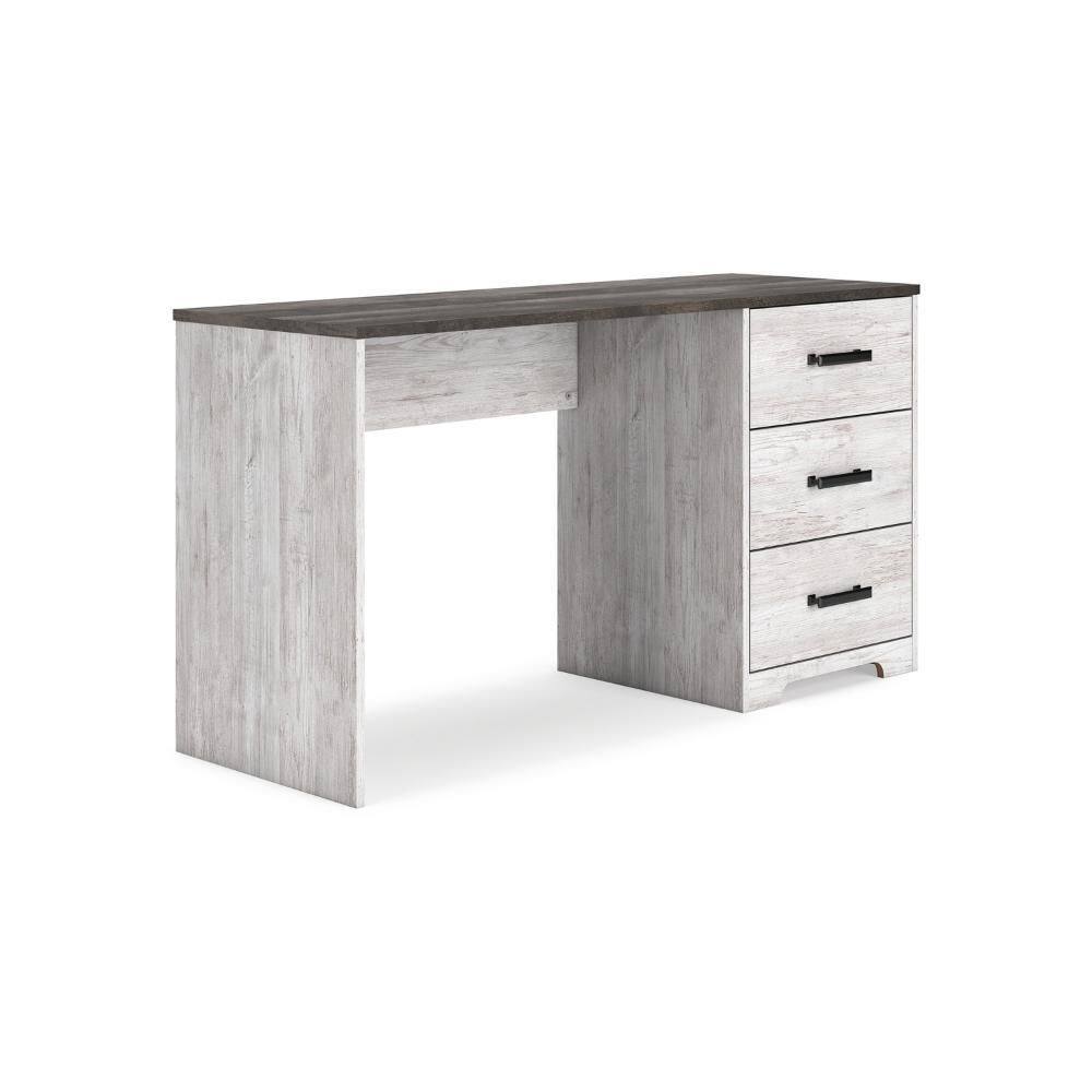 Shawn 54 in. Rectangular Gray Wood 3-Drawer Writing Desk