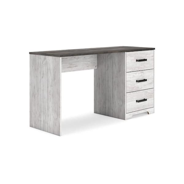 Shawn 54 in. Rectangular Gray Wood 3-Drawer Writing Desk
