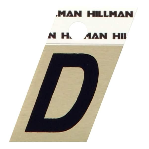 Hillman 1-1/2 in. Aluminum Angle-Cut Letter D
