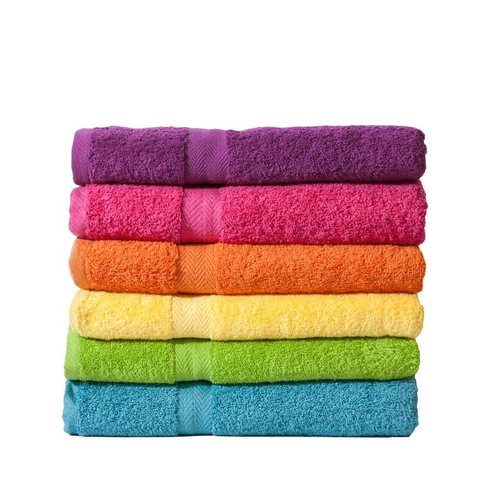 Deluxe Pearl Gray Cotton 6-Piece Bath Towel Set