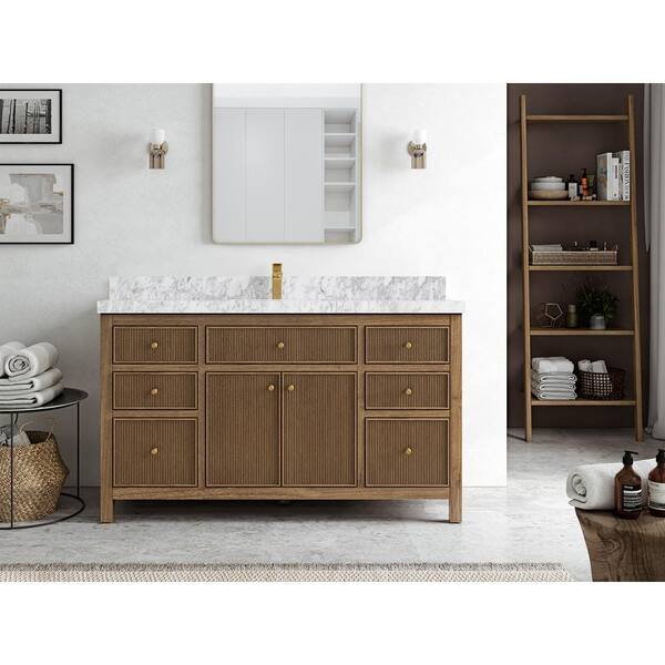 Queen 60 Full Sonoma Wall Mount Double Sink Modern Bathroom Vanity