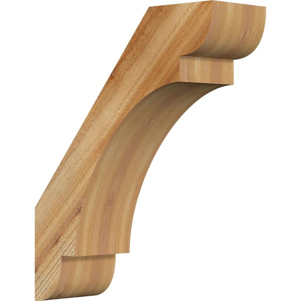 Ekena Millwork 6"W x 18"D x 22"H Olympic Rough Sawn Knee Brace, Western Red Cedar