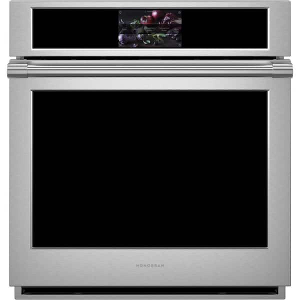 Monogram 27 in. Smart Single Electric Wall Oven with Convection Self Cleaning in Stainless Steel
