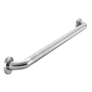 36 in. x 1-1/2 in. Concealed Peened ADA Compliant Grab Bar in Polished Stainless Steel