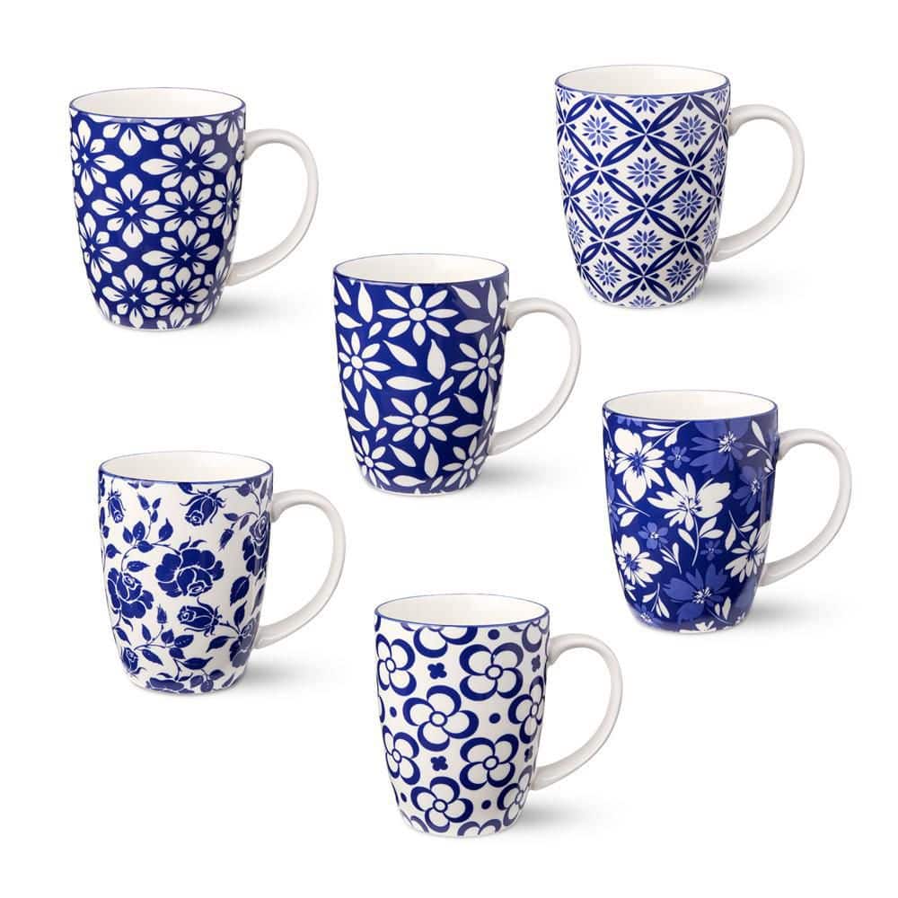 Certified International Madison 13 fl. oz. Blue Porcelain Mugs