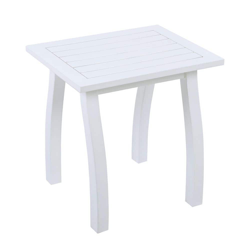 Avex White Rectangular Acacia Wood Accent Outdoor Side Table price history on PriceWatchPro