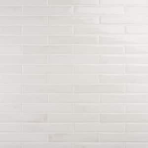 Tint Bianco 2.95 in. x 15.74 in. Polished Porcelain Wall Tile (14.2 sq. ft./Case)