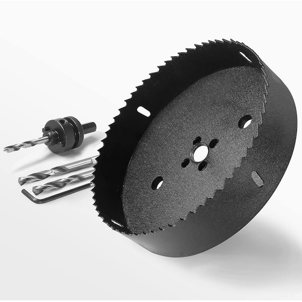 Unbranded 6-1/4 in. Bi-Metal Hole Saw with 1/2 Hex Shank Quick Change Arbor Heavy Duty Cutting Tool for Wood Plastic Metal