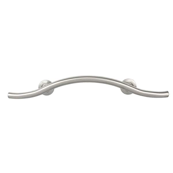 SEACHROME 30 in. Designer Maverick Double Arched Curved/Wave Bathroom Shower Grab Bar, Satin