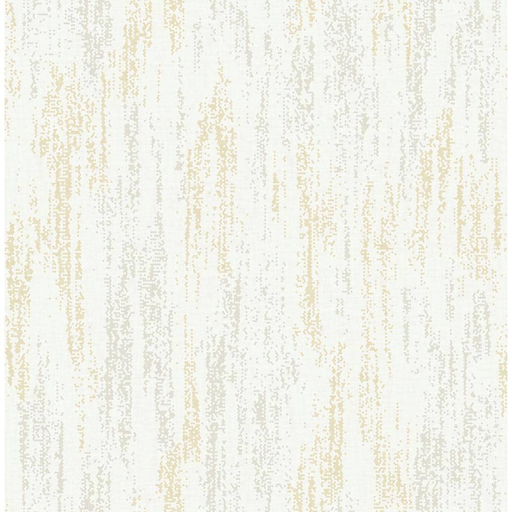 Wisp Gold and Taupe Non-Woven Removable Wallpaper