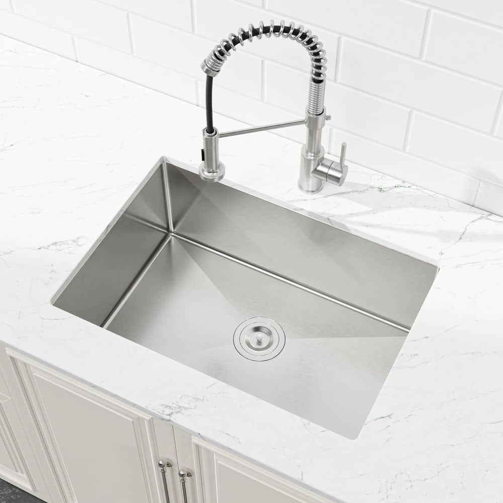 MYRYY 27 in. Undermount Single Bowl 20-Gauge Dark Gray Stainless