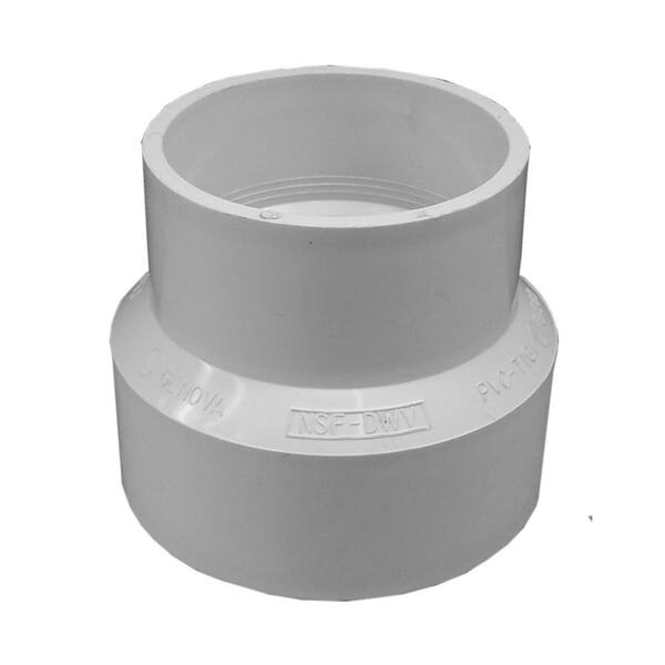 Genova Products 4 in. Sewer x 3 in. Sch 30 PVC Adapter Coupling