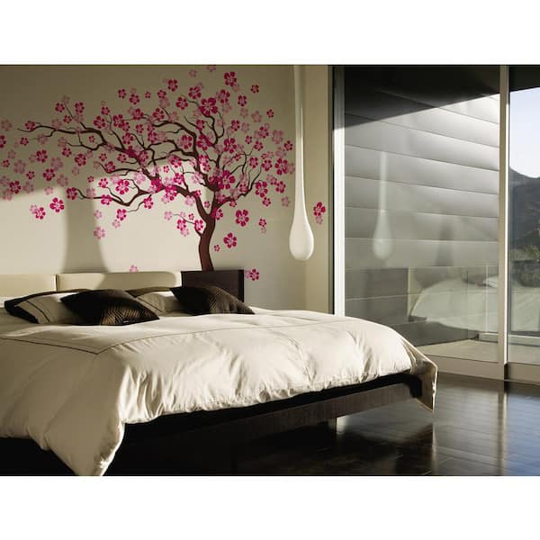 Pop Decors 144 in. x 83 in. Cherry Blossom Tree Removable Wall Decal