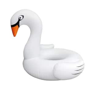 53.5 in. Jumbo Inflatable White Swan Float