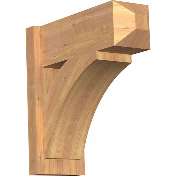 Ekena Millwork 8 in. x 20 in. x 20 in. Western Red Cedar Thorton Craftsman Smooth Outlooker